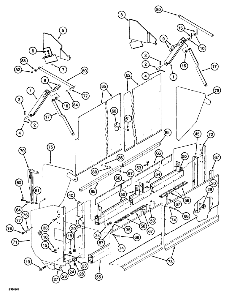 Схема запчастей Case IH 2044 - (9D-38) - BASKET DOOR (16) - BASKET