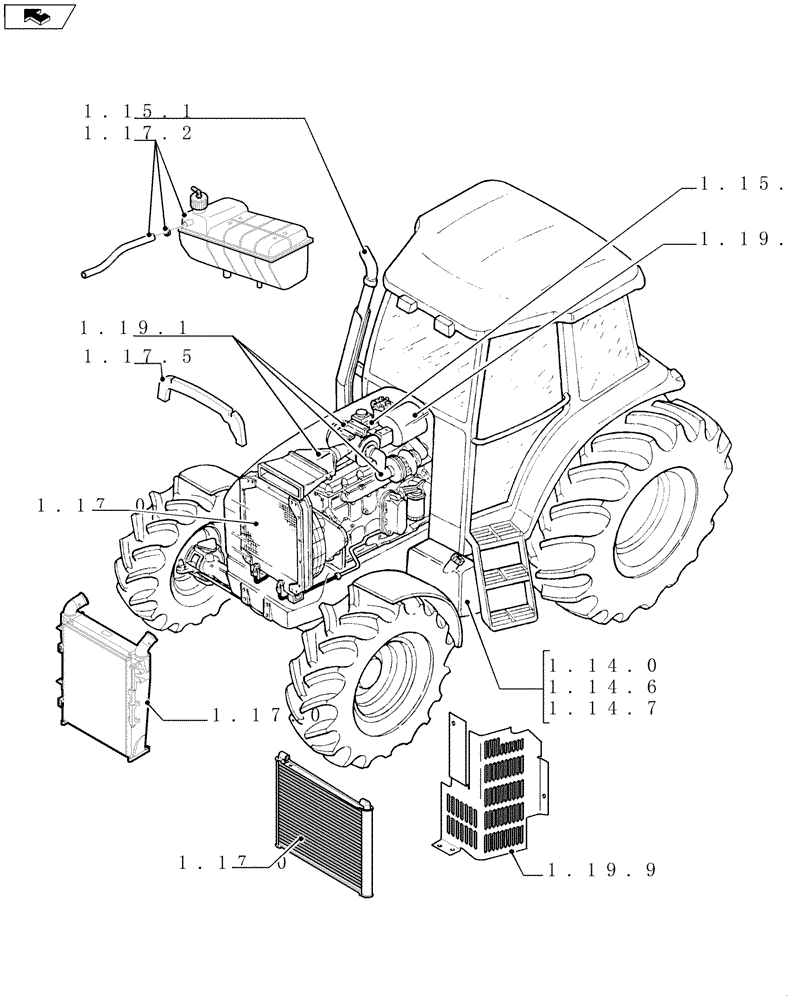 Схема запчастей Case IH PUMA 155 - (SEC. 02) - ENGINE EQUIPMENT (00) - GENERAL