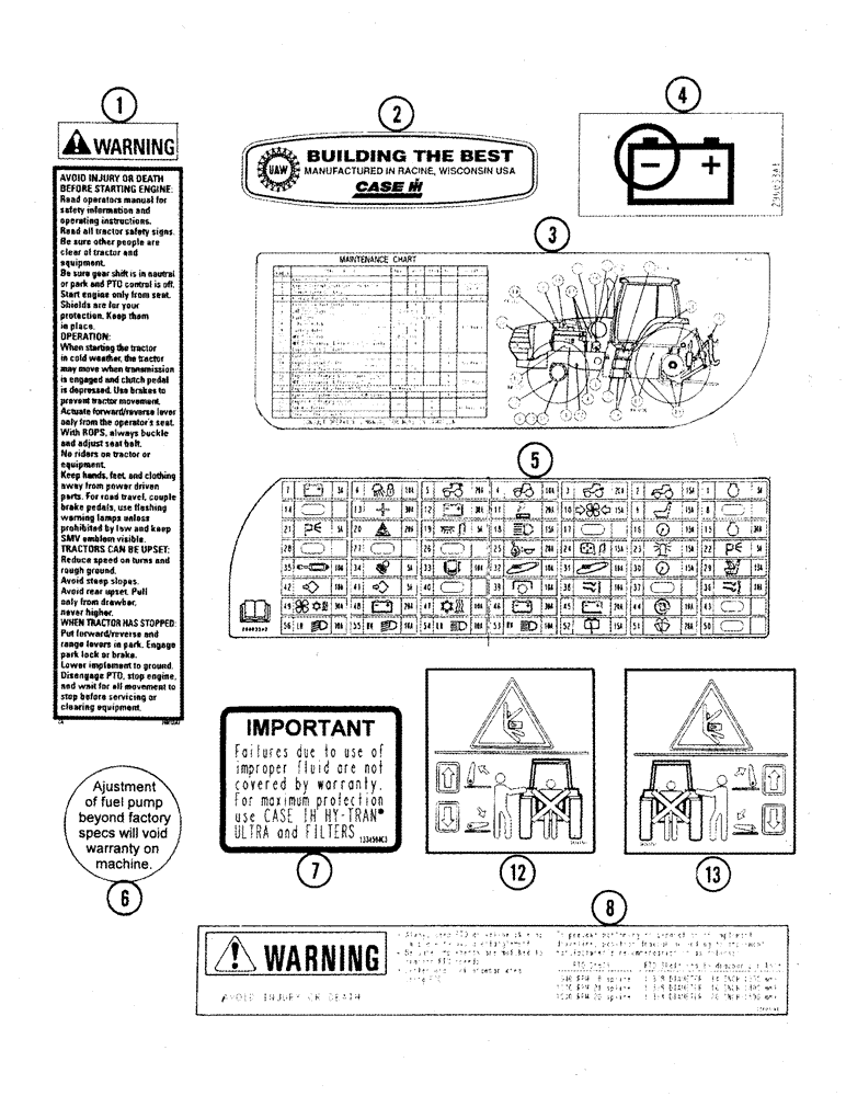 Схема запчастей Case IH MX200 - (09-68) - DECALS - FRENCH CANADIAN (09) - CHASSIS/ATTACHMENTS