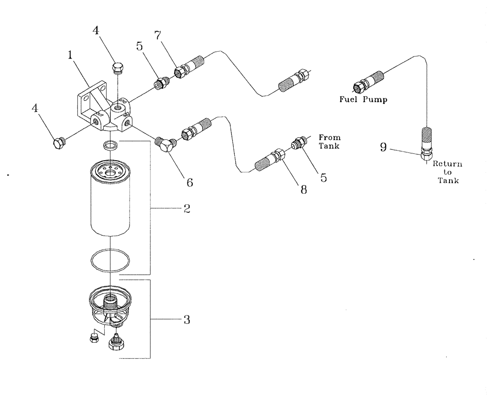 Схема запчастей Case IH 7700 - (C01[11]) - WATER SEPARATOR AND FUEL LINES {3306} Engine & Engine Attachments