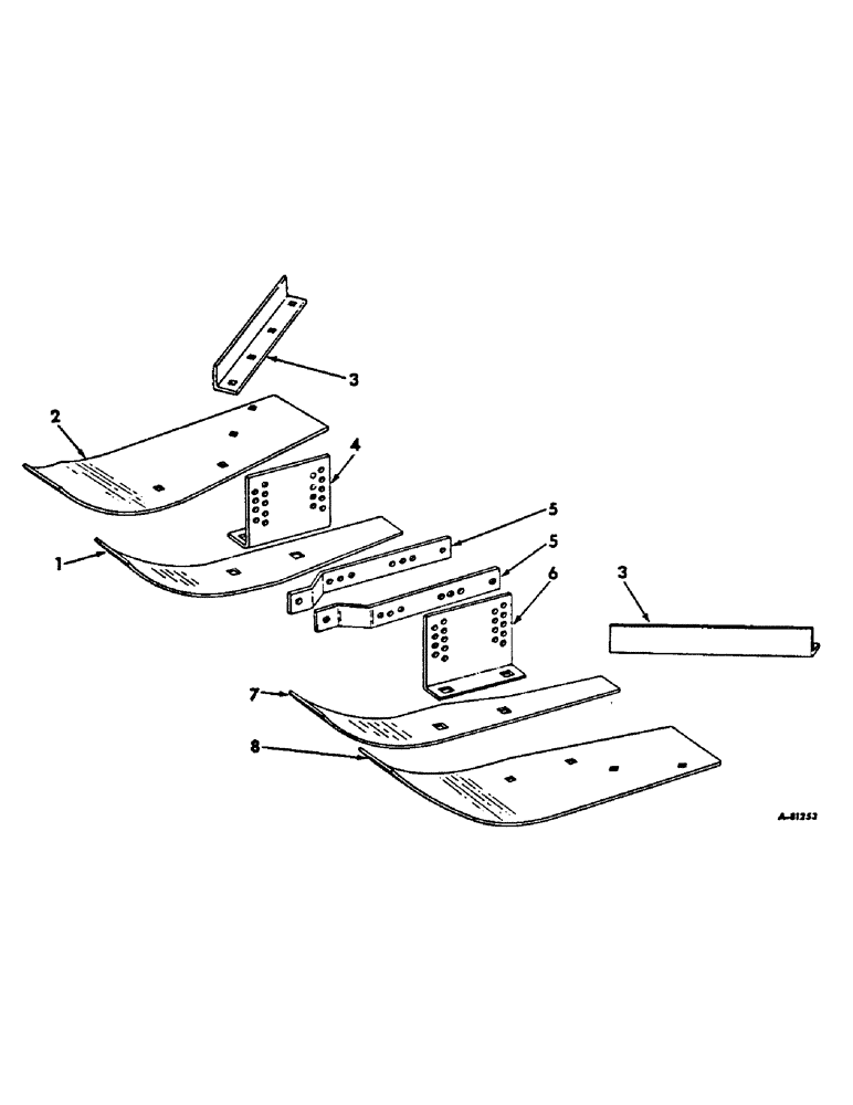 Схема запчастей Case IH 58-SERIES - (P-47) - GAUGE SHOE ATTACHMENTS, FOR 4 AND 6-ROW PLANTERS 