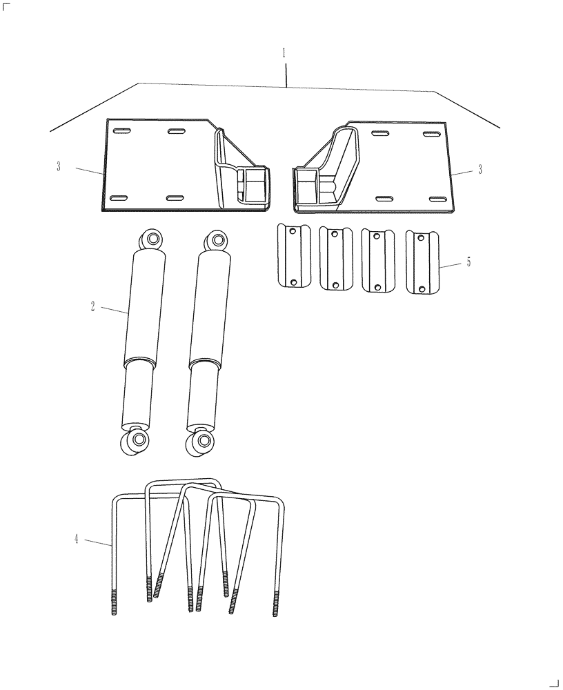 Схема запчастей Case IH WD1903 - (18.29) - SUSPENDED REAR AXLE DAMPENER KIT (18) - ACCESSORIES