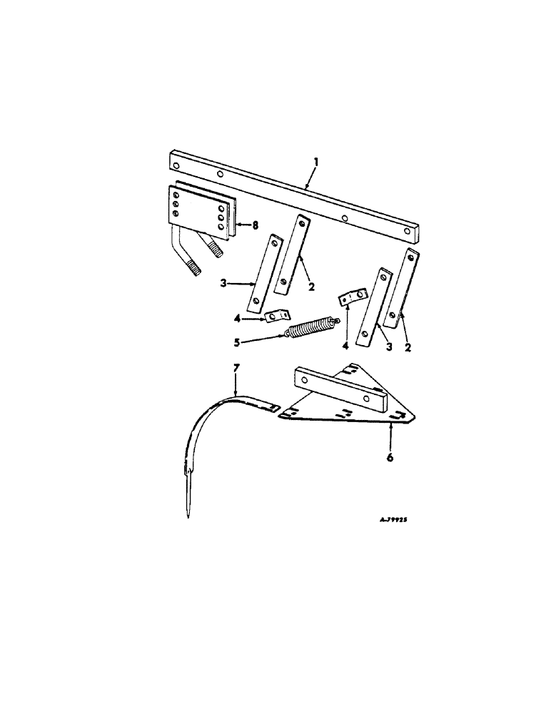 Схема запчастей Case IH 58-SERIES - (P-51) - SPRING TOOTH TILLAGE ATTACHMENT, 4 AND 6-ROW PLANTERS 