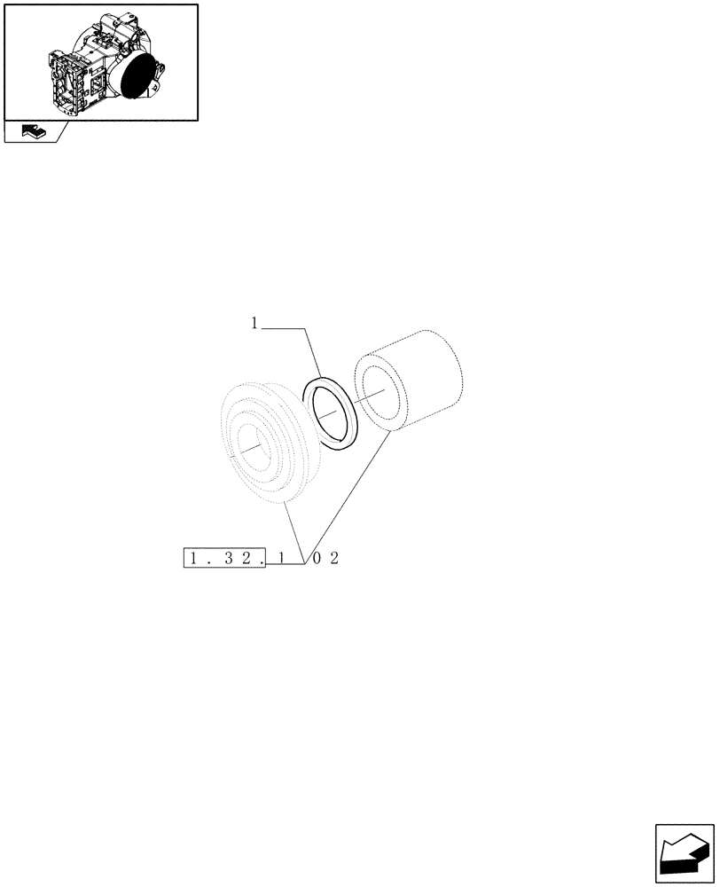 Схема запчастей Case IH PUMA 210 - (1.32.1[04]) - CENTRAL REDUCTION GEARS - SHIMS (03) - TRANSMISSION