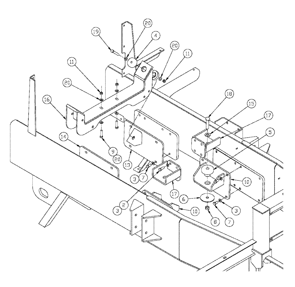Схема запчастей Case IH FLX3300B - (02-029) - ENGINE MOUNTING (FLX3300B CAT ENGINE & FLX3330B) (01) - ENGINE