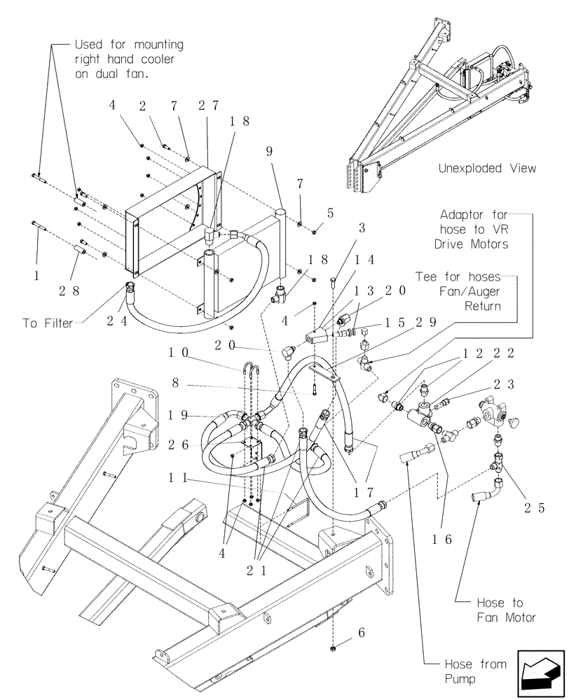 Схема запчастей Case IH 2230 - (31.104.04) - PTO OPTION - COOLER MOUNT VR (31) - IMPLEMENT POWER TAKE OFF