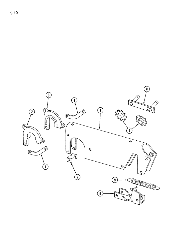 Схема запчастей Case IH 7200 - (9-010) - MAIN DRIVE CHAIN SHIELD (09) - CHASSIS/ATTACHMENTS