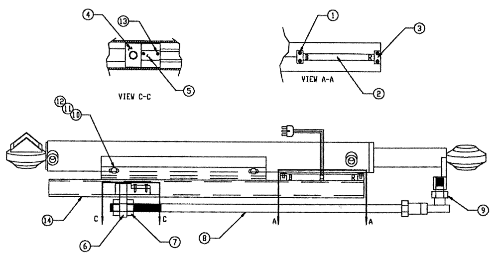 Схема запчастей Case IH PATRIOT WT - (07-006) - BOOM ASSEMBLY SWITCH MOUNTING (90 BOOM) (09) - BOOMS