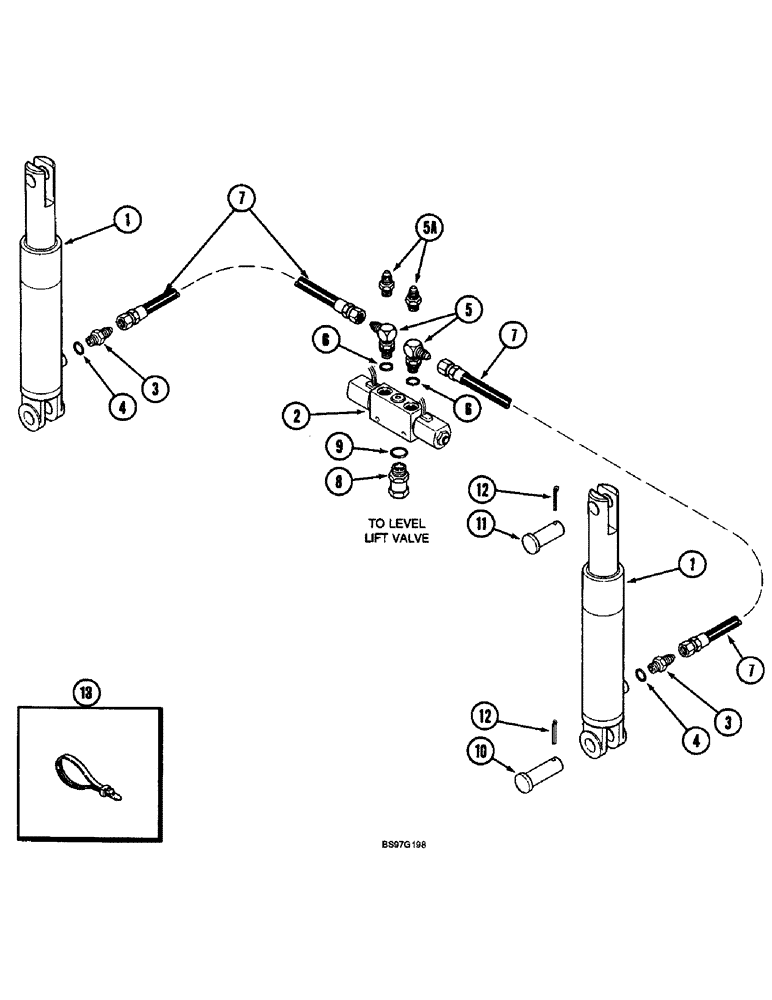 Схема запчастей Case IH 900 - (8-004) - ROW MARKER HYDRAULIC SYSTEM (08) - HYDRAULICS