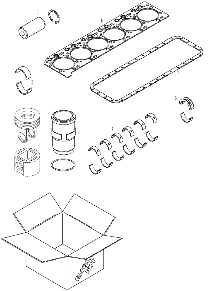 Схема запчастей Case IH MAGNUM 335 - (02-27C) - KIT ENGINE OVERHAUL, MAGNUM 335 (02) - ENGINE