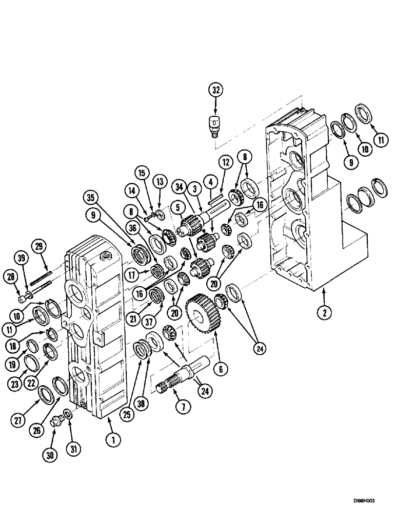 Схема запчастей Case IH 5150 - (6-134) - FRONT P.T.O. TRANSMISSION, (WIRTZ) (06) - POWER TRAIN