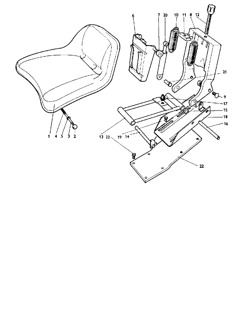 Схема запчастей Case IH 880A - (104) - SUPER COMFORT SUSPENSION SEAT, U1204, WITH HYDRAULIC DAMPER (12) - CHASSIS