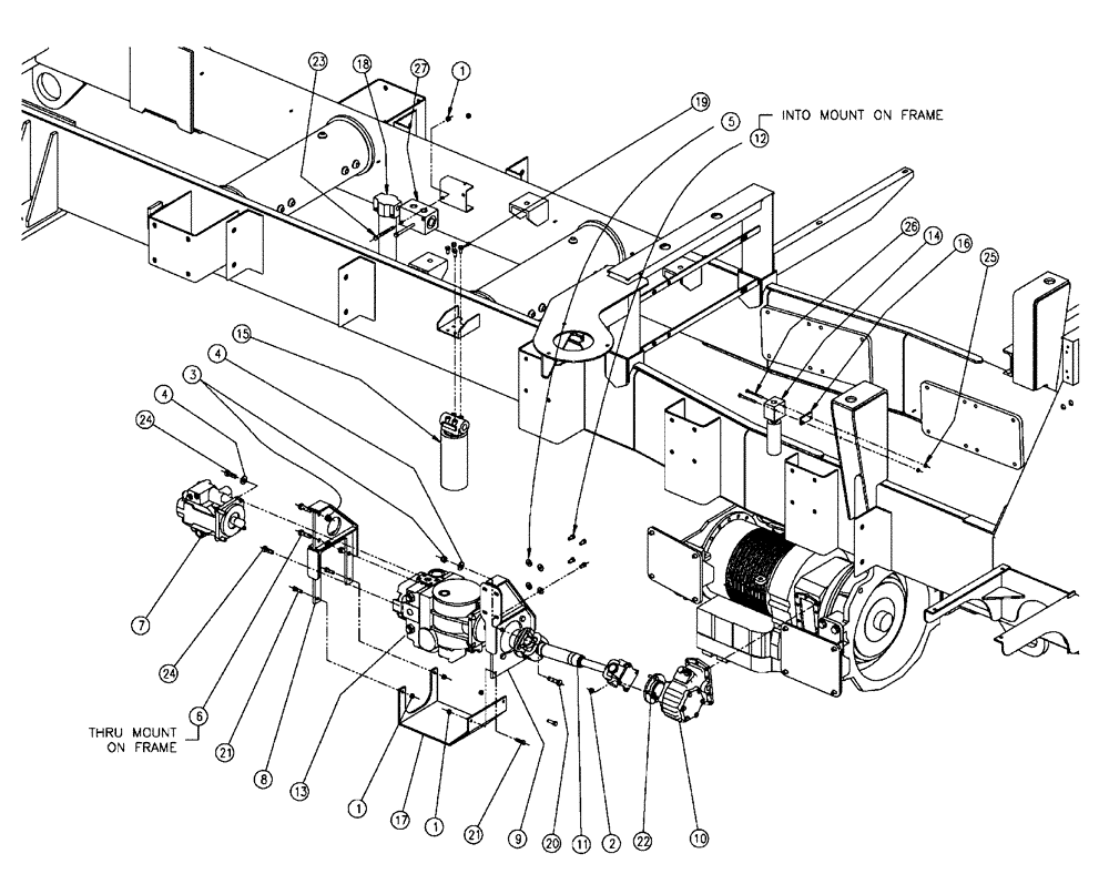 Схема запчастей Case IH 438 - (06-007) - PUMP GROUP, FLEX, 3 WHEEL Hydraulic Plumbing