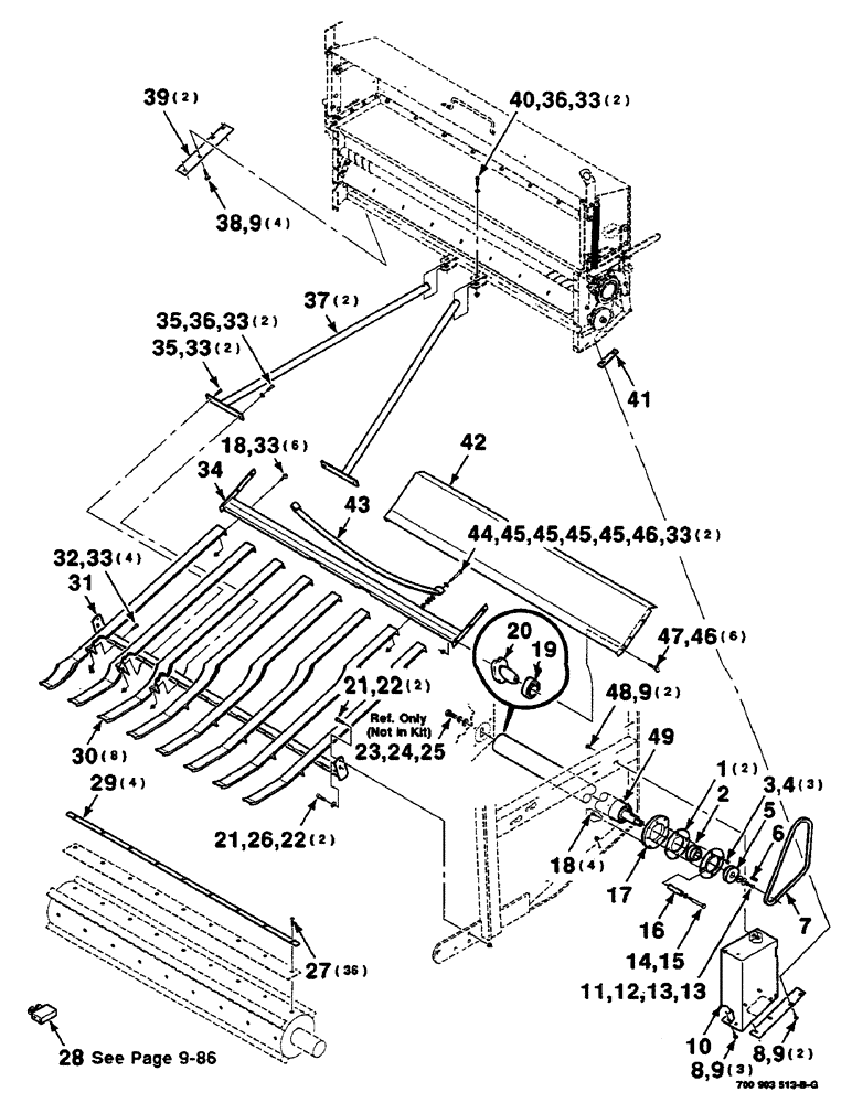 Схема запчастей Case IH 8460 - (9-52) - MESH WRAP KIT, SHIELDS AND SLIDE ASSEMBLIES, SERIAL NUMBER CFH0073272 AND LATER Decals & Attachments