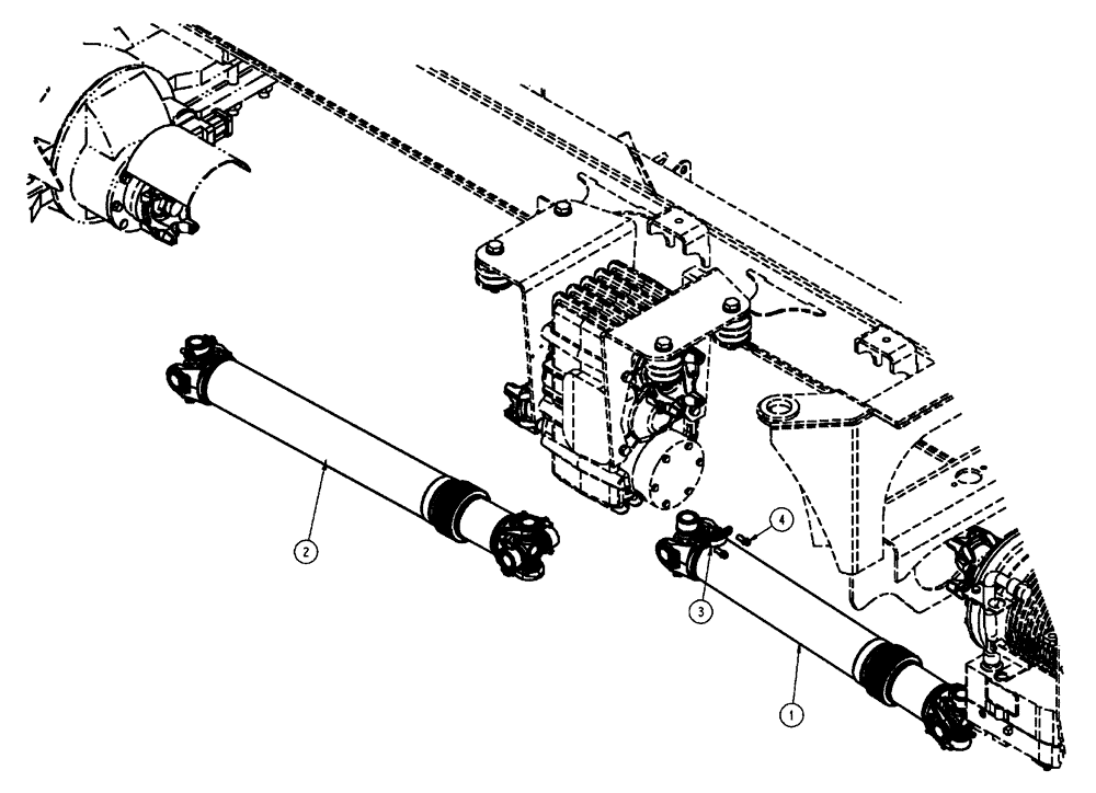 Схема запчастей Case IH FLX3010 - (03-010) - DRIVELINE GROUP WITH AUX TRANSMISSION, FLX3010 & FLX3510 (03) - TRANSMISSION