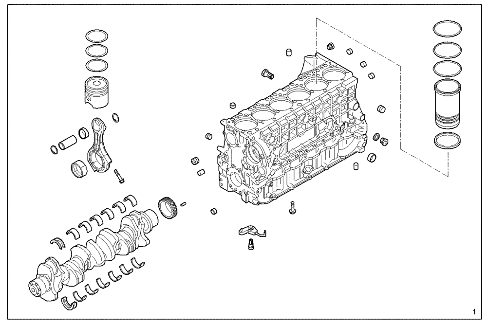 Схема запчастей Case IH F3AE0684K E904 - (0200.048) - STRIPPED ENGINE 