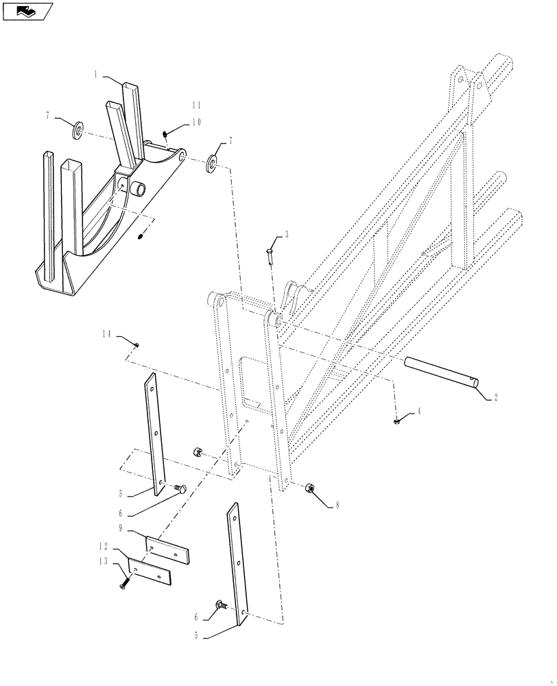 Схема запчастей Case IH 4420 - (08-012) - OUTER BOOM ASSEMBLY, LH, 60-90’, ENDING 11/2008 (09) - BOOMS