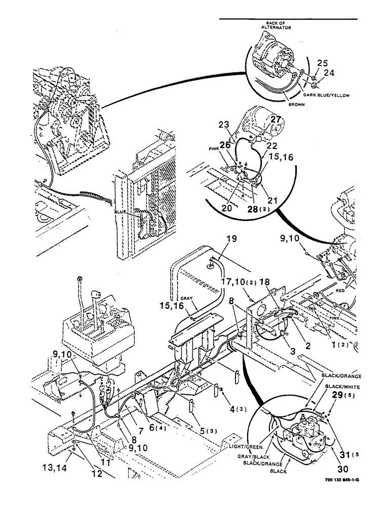 Схема запчастей Case IH 8825 - (04-02) - ENGINE WIRING ASSEMBLY, FRONT (04) - ELECTRICAL SYSTEMS