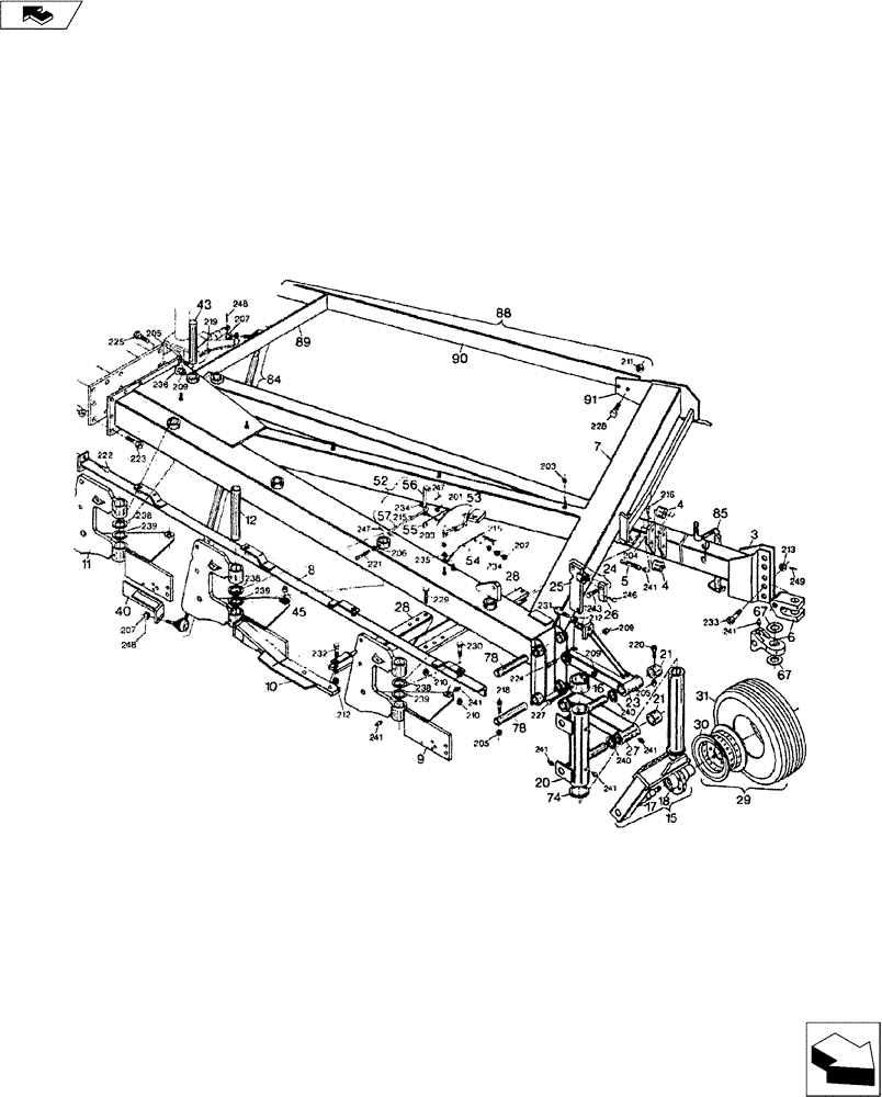 Схема запчастей Case IH 9000 SERIES - (39.100.01[01]) - MAIN FRAME ASSEMBLY (39) - FRAMES AND BALLASTING