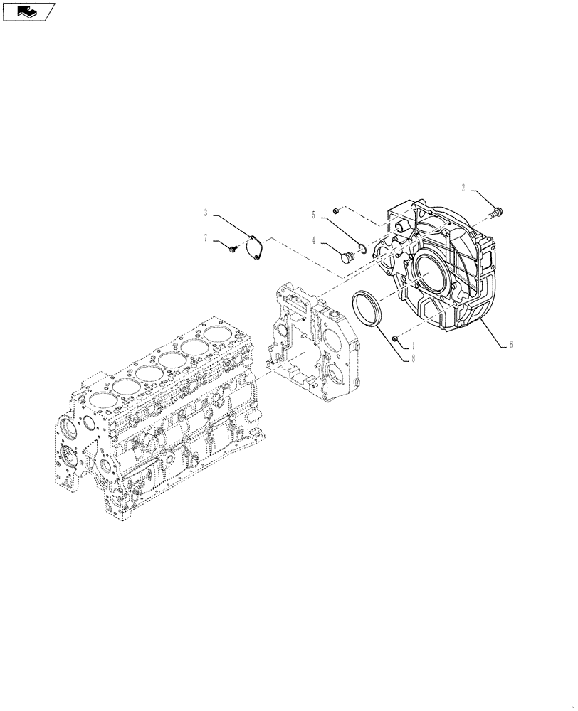 Схема запчастей Case IH 3330 - (10.103.01) - FLYWHEEL HOUSING (10) - ENGINE