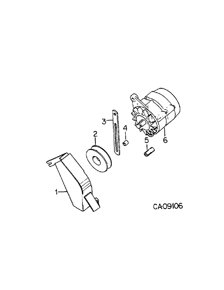 Схема запчастей Case IH 584 - (08-01) - ALTERNATOR AND CONNECTIONS, TRACTORS WITHOUT CAB (06) - ELECTRICAL