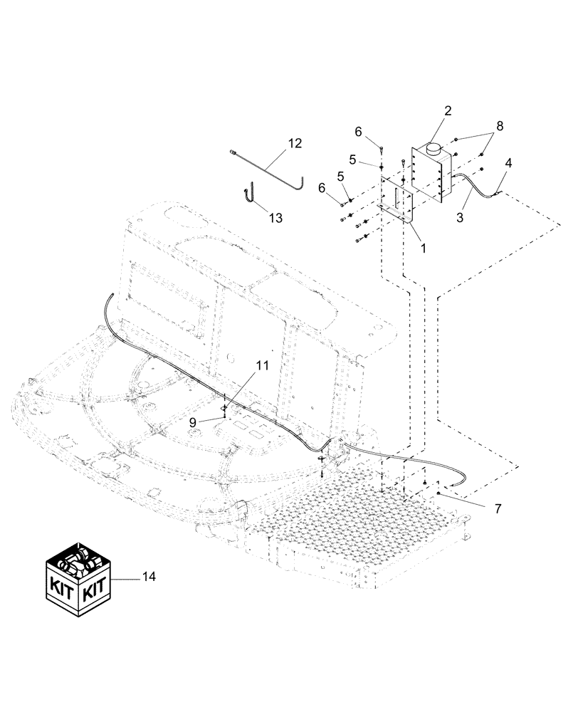 Схема запчастей Case IH AFX8010 - (E.34.A.66.01[02]) - WINDSHIELD WASHER SYSTEM - FROM PIN HAJ105701 E - Body and Structure