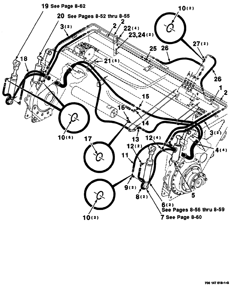 Схема запчастей Case IH 8860 - (08-34) - HEADER LIFT HYDRAULIC ASSEMBLY (35) - HYDRAULIC SYSTEMS