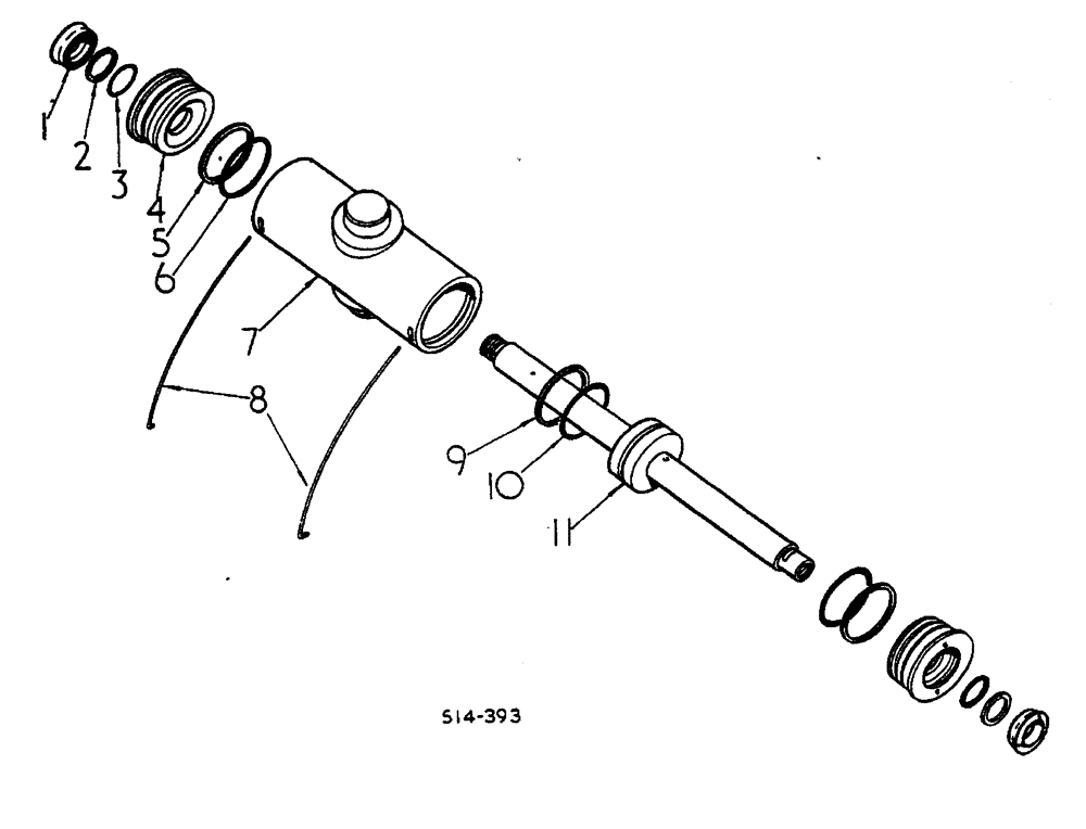 Схема запчастей Case IH 885 - (10-004) - POWER STEERING CYLINDER (07) - HYDRAULICS