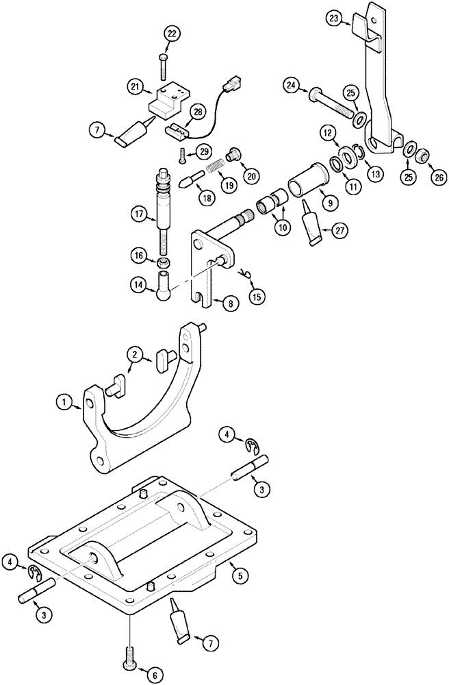 Схема запчастей Case IH CX50 - (06-08) - FORWARD AND REVERSE CONTROLS (06) - POWER TRAIN