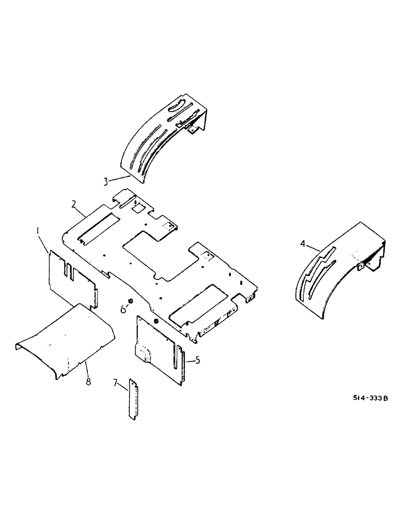 Схема запчастей Case IH 884 - (13-03) - REAR PANELS, Z PATTERN SHIFT (05) - SUPERSTRUCTURE