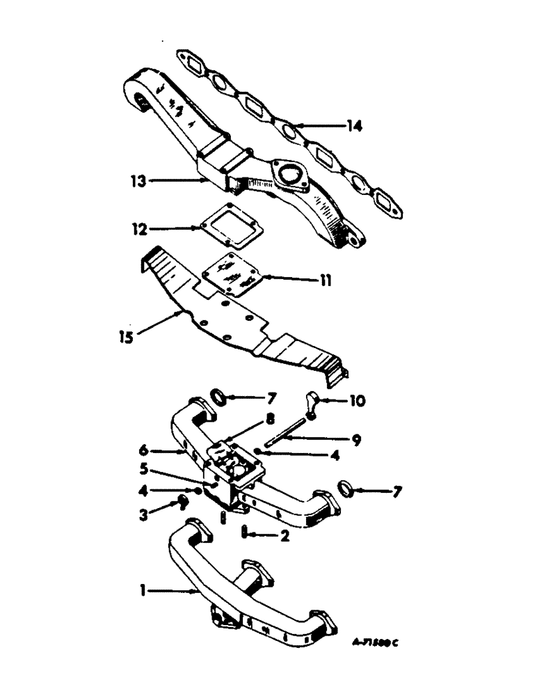 Схема запчастей Case IH C-301 - (E-47) - INTAKE AND EXHAUST SYSTEM 