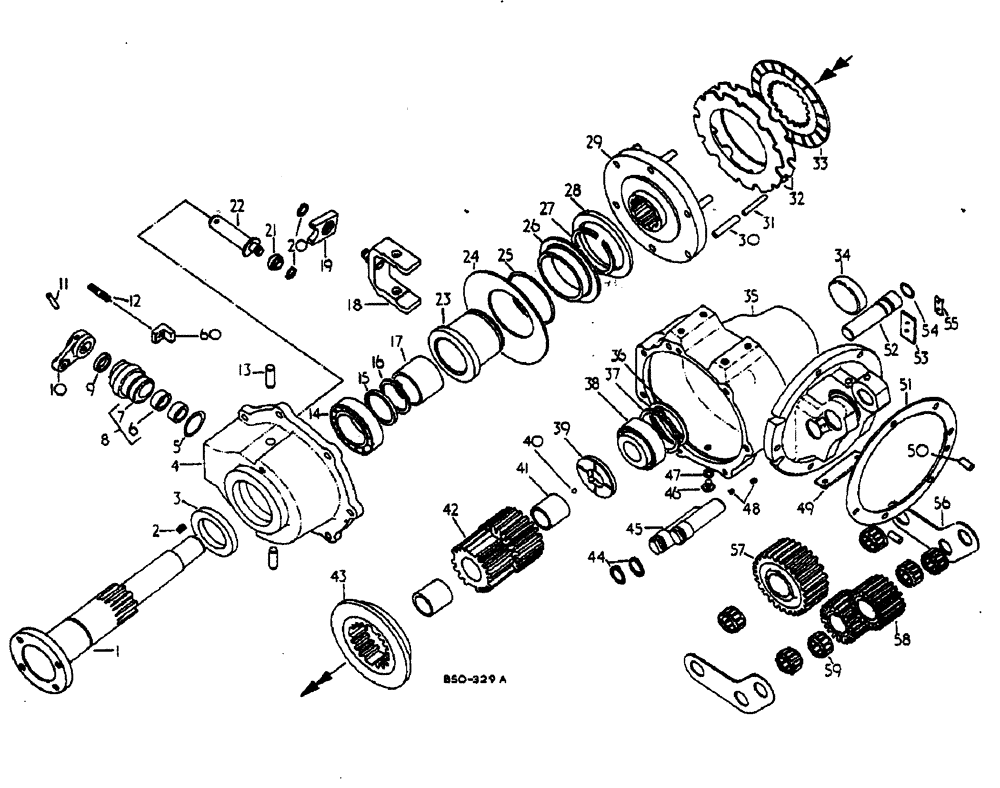 Схема запчастей Case IH 884 - (07-122) - P T O CLUTCH AND DRIVE - Z F AXLE (04) - Drive Train