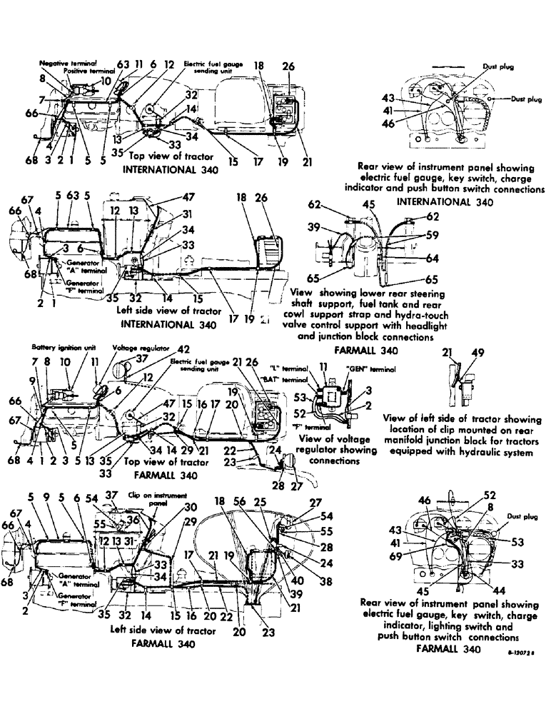 Схема запчастей Case IH 340 - (090) - ELECTRICAL SYSTEM, STARTING & LIGHTING, FARMALL 340, IGNITION & STARTING, INTERNATIONAL 340 (06) - ELECTRICAL SYSTEMS