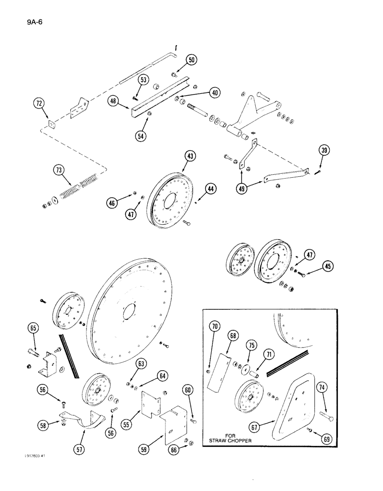 Схема запчастей Case IH 1640 - (9A-06) - BELT DRIVE - RIGHT SIDE (CONTD) (13) - FEEDER