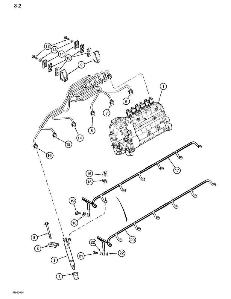 Схема запчастей Case IH 7110 - (3-02) - FUEL INJECTION SYSTEM, 6T-830 ENGINE (03) - FUEL SYSTEM