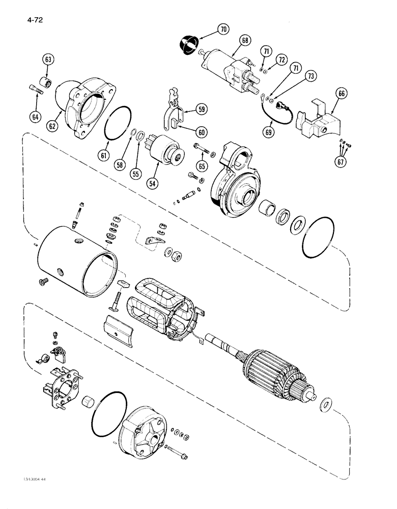 Схема запчастей Case IH 1640 - (4-72) - STARTER (06) - ELECTRICAL