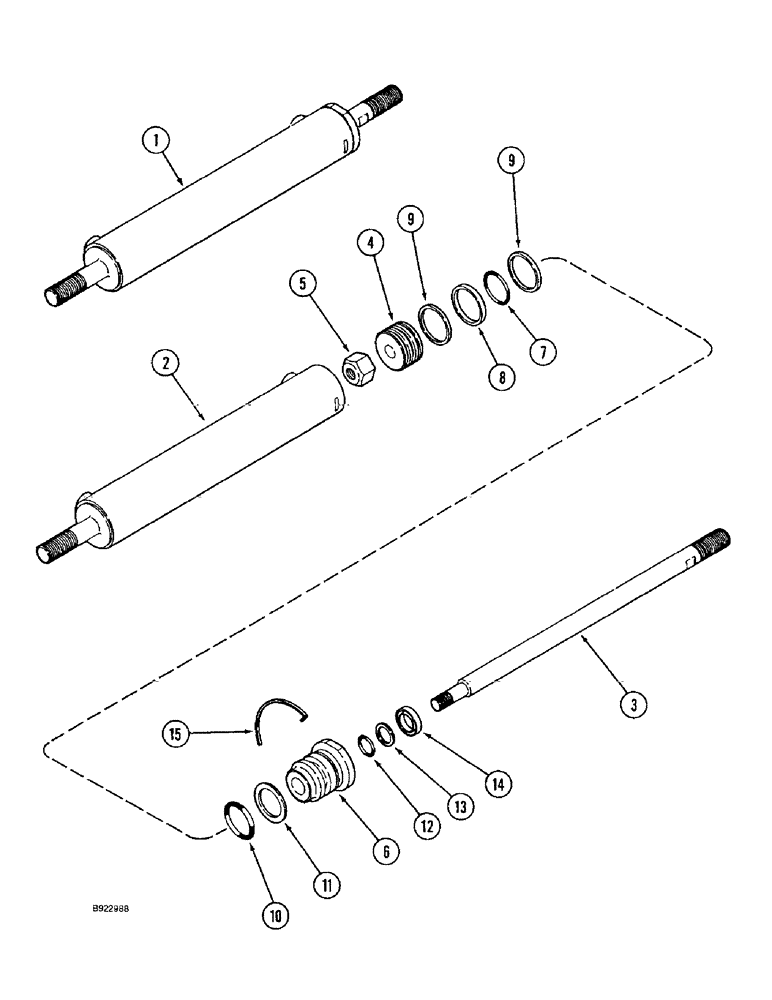 Схема запчастей Case IH 1666 - (5-10) - STEERING CYLINDER, WITHOUT POWER GUIDE AXLE (04) - STEERING