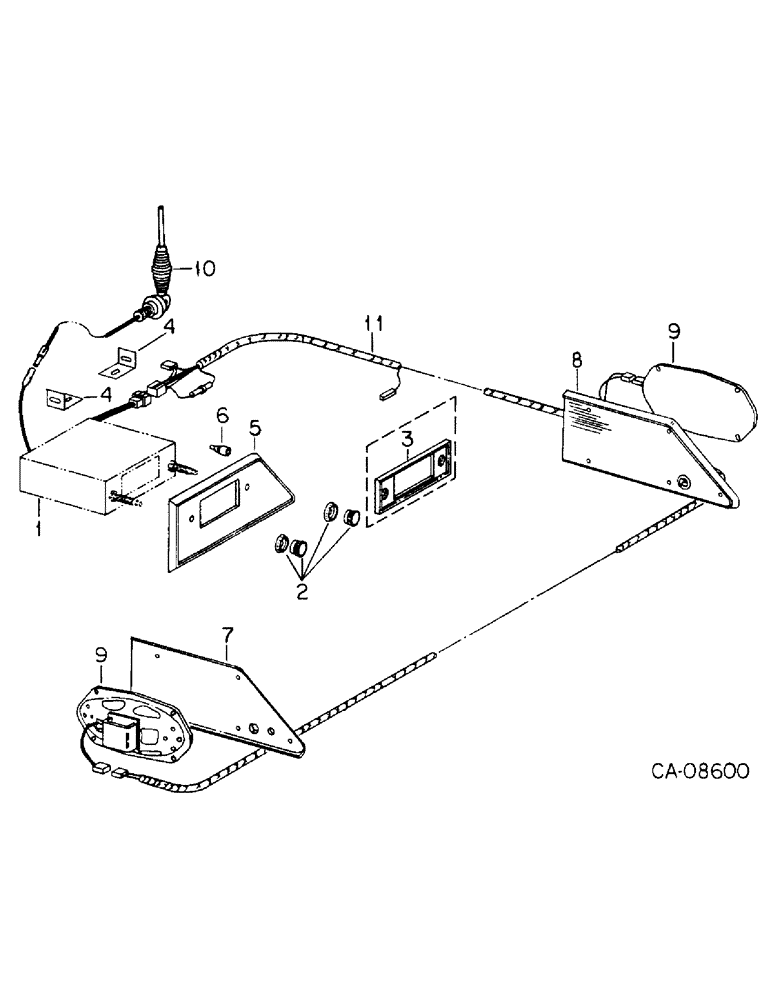 Схема запчастей Case IH 3688 - (08-28) - ELECTRICAL, RADIO EQUIPMENT, AM/FM AND TAPE PLAYERS (06) - ELECTRICAL