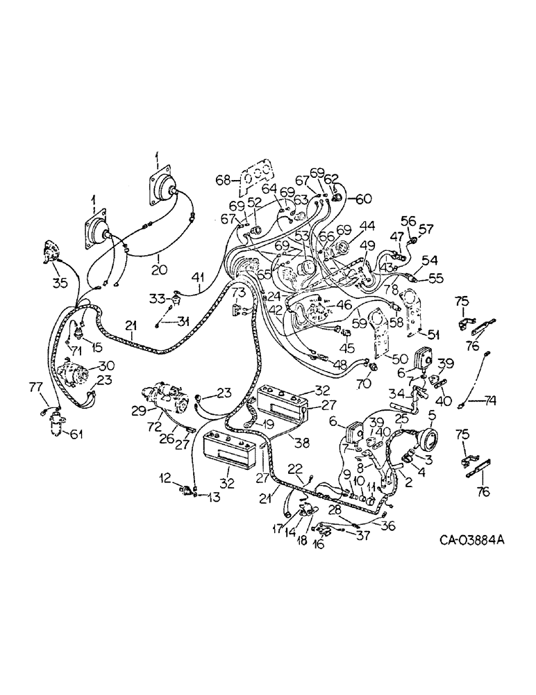 Схема запчастей Case IH 1568 - (08-09) - ELECTRICAL, STARTING AND LIGHTING (06) - ELECTRICAL