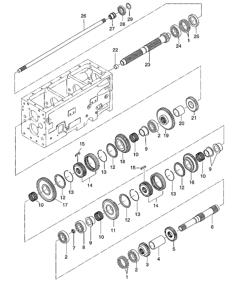 Схема запчастей Case IH FARMALL 60 - (03.04.01) - FRONT TRANSMISSION GEARS - SSS (03) - TRANSMISSION