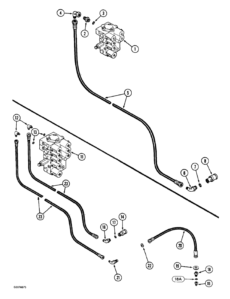 Схема запчастей Case IH 1660 - (8-098) - REEL LIFT SYSTEM, PRIOR TO P.I.N. JJC0103800 (07) - HYDRAULICS