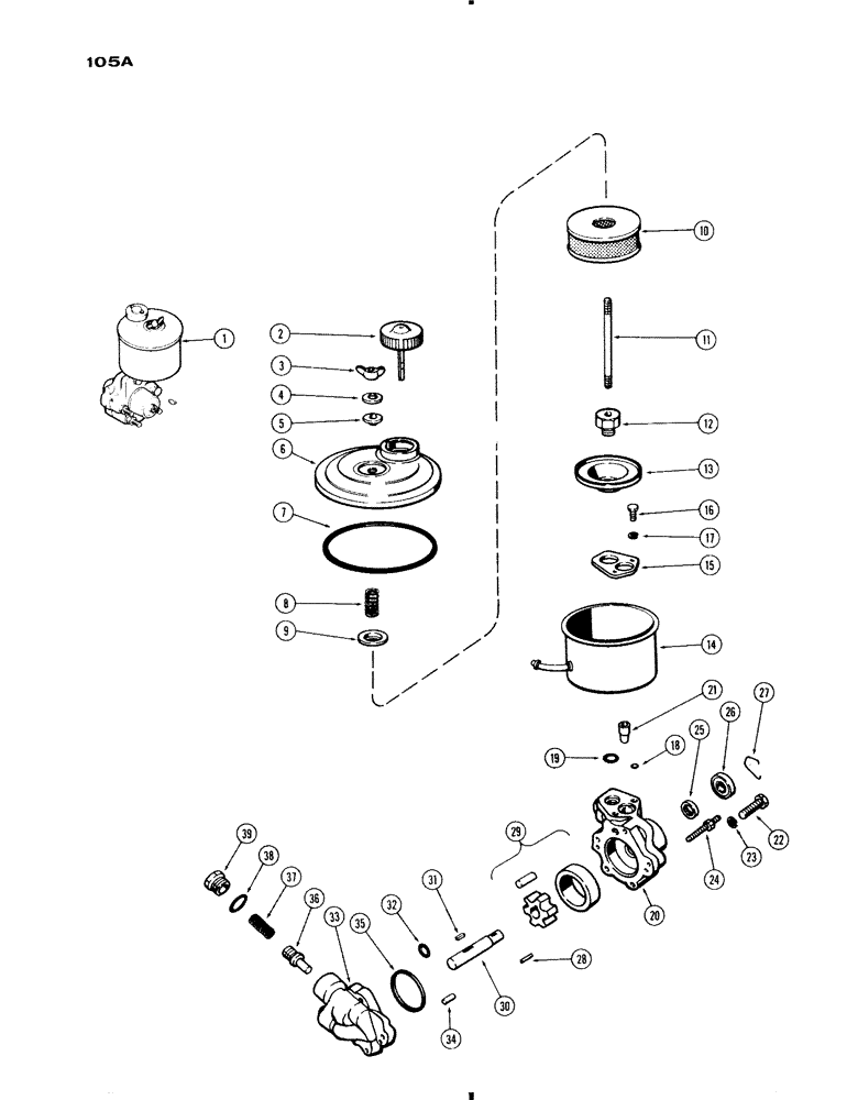 Схема запчастей Case IH 830-SERIES - (105A) - A57913, A57440, A22145 POWER STR. PUMP, 730 AND 830 L.P. MODELS AND ALL GROVE MODELS (05) - STEERING