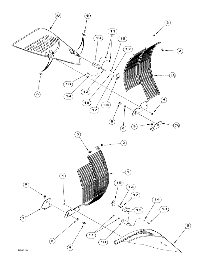 Схема запчастей Case IH MX200 - (9-024) - FAN SHIELDS (09) - CHASSIS/ATTACHMENTS