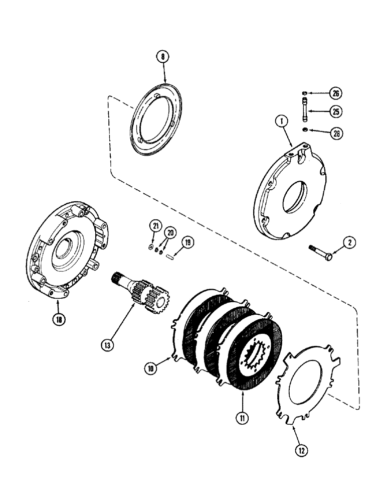 Схема запчастей Case IH 8930 - (7-006) - DIFFERENTIAL BRAKE (07) - BRAKES