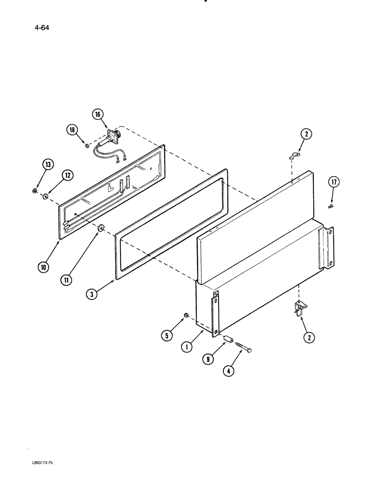 Схема запчастей Case IH 1670 - (4-64) - FORE AND AFT TILT CONTROL BOX (06) - ELECTRICAL