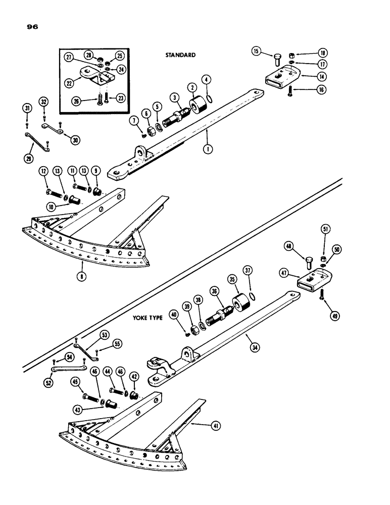 Схема запчастей Case IH 930-SERIES - (096) - STANDARD DRAWBAR, DRAWBARS (09) - CHASSIS