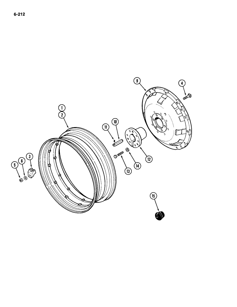 Схема запчастей Case IH 2094 - (6-212) - REAR WHEELS, WITH 34 INCH (864 MM) RIMS (06) - POWER TRAIN