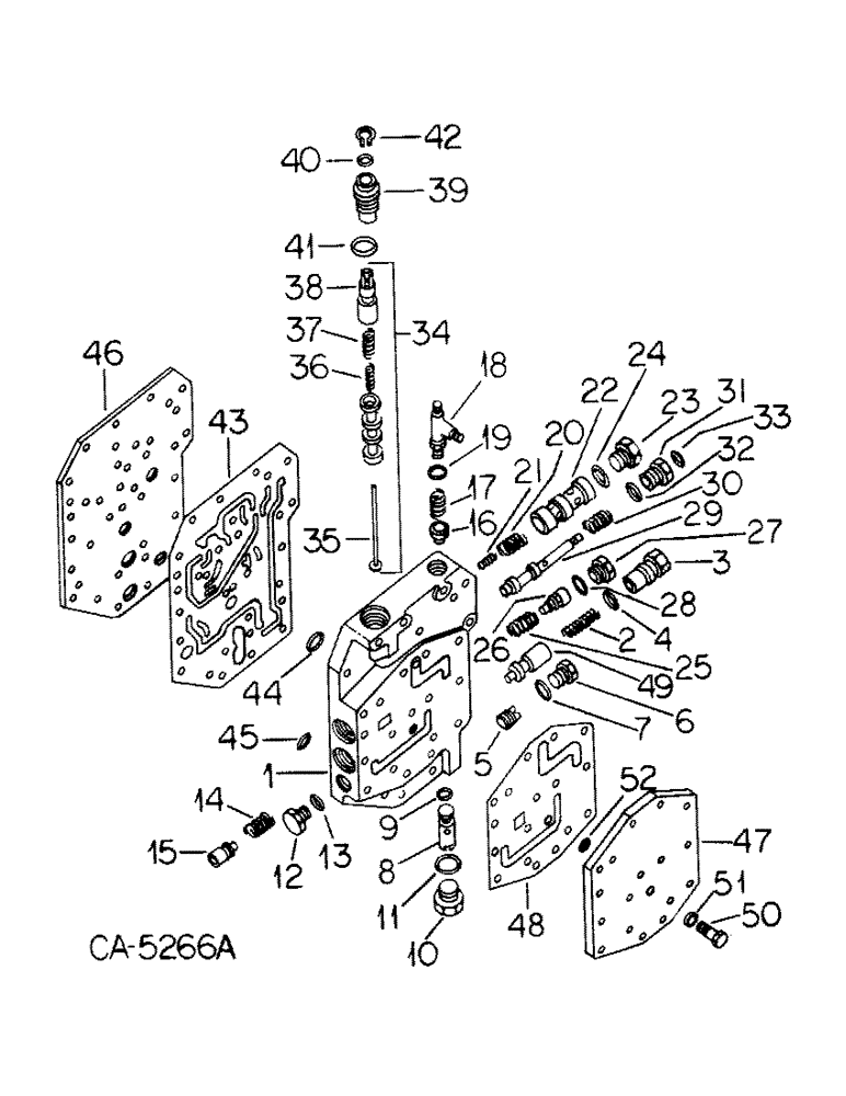 Схема запчастей Case IH 1586 - (10-09) - HYDRAULIC, MULTIPLE CONTROL VALVE, TRACTORS WITH TORQUE AMPLIFIER (07) - HYDRAULICS