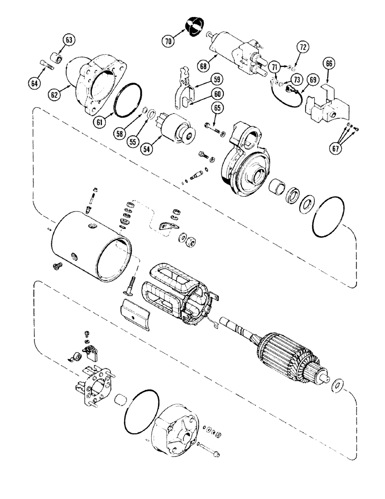 Схема запчастей Case IH 2594 - (4-44) - A187728 STARTER ASSEMBLY, (CONTD) (04) - ELECTRICAL SYSTEMS