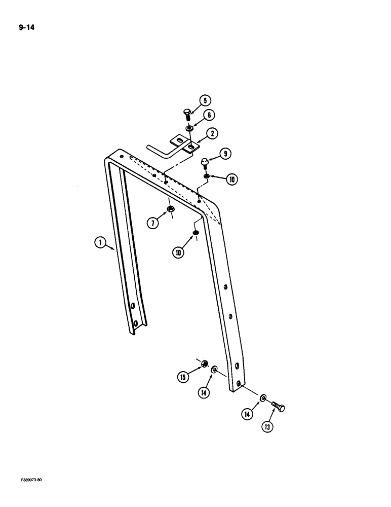 Схема запчастей Case IH 9180 - (9-014) - HOOD SUPPORT (09) - CHASSIS/ATTACHMENTS